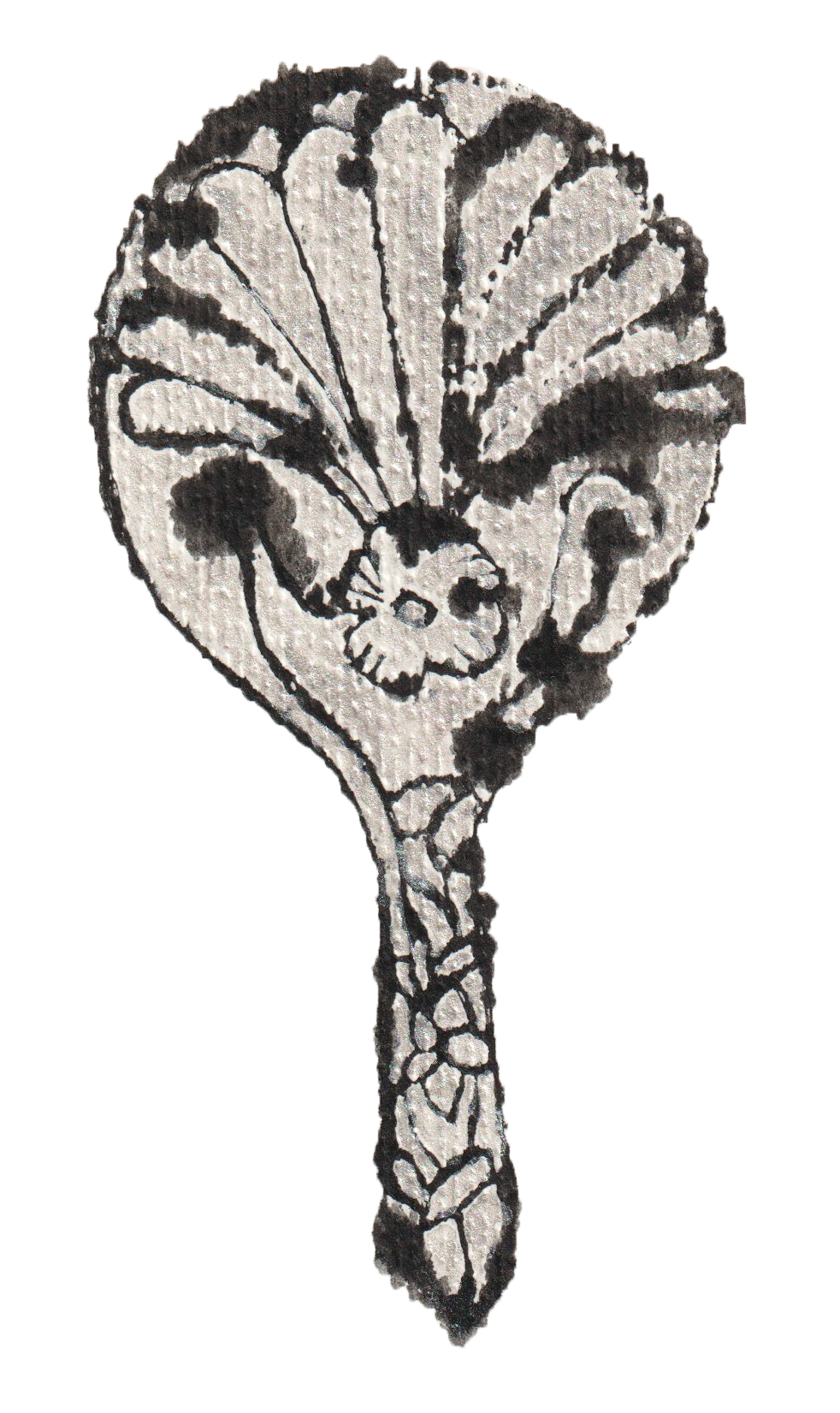 Espejo de mano ilustrado